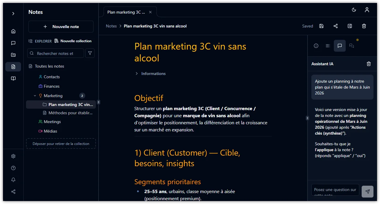Nexom.ai smart notes - AI-powered note editor